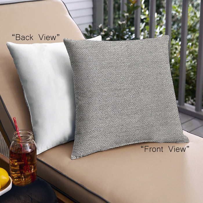 Front View of Mid-Century Modern Urban Square Carbon Gray Throw Pillow, 18 inch by 18 inch, pwurb279