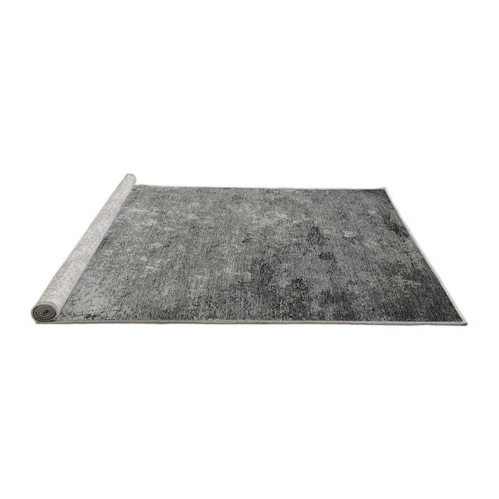 Sideview of Machine Washable Oriental Gray Industrial Rug, wshurb2800gry