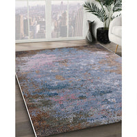 Mid-Century Modern Dark Gray Oriental Rug, urb2800