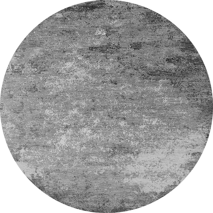 Round Oriental Gray Industrial Rug, urb2800gry