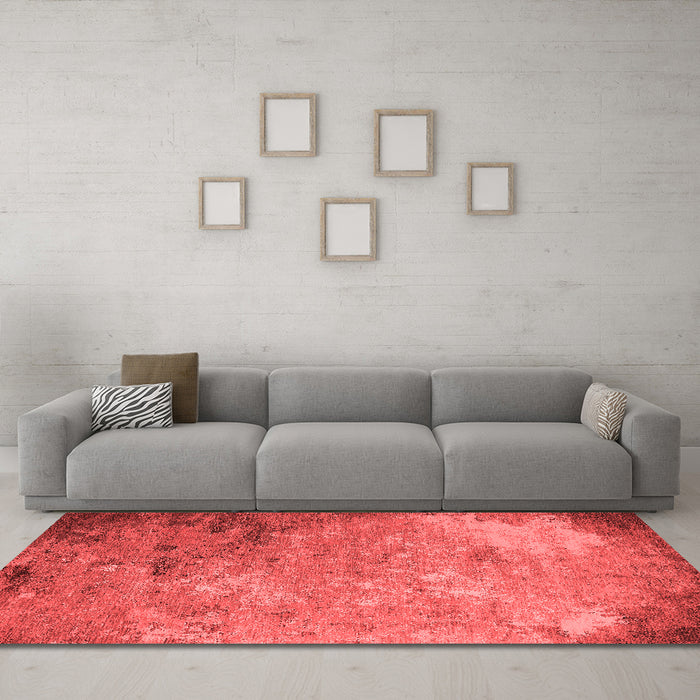 Industrial Red Washable Rugs