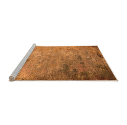 Sideview of Machine Washable Oriental Orange Industrial Area Rugs, wshurb2800org