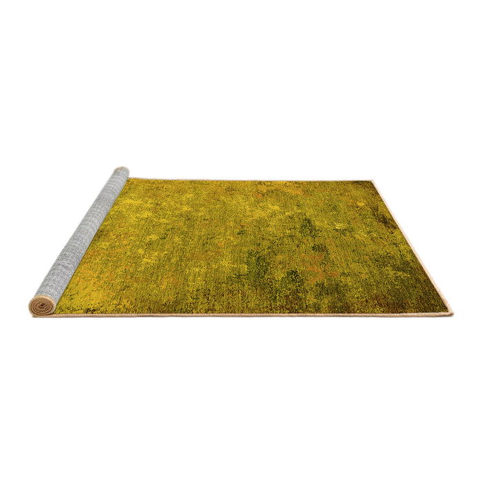 Sideview of Machine Washable Oriental Yellow Industrial Rug, wshurb2800yw