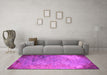 Machine Washable Oriental Pink Industrial Rug in a Living Room, wshurb2800pnk