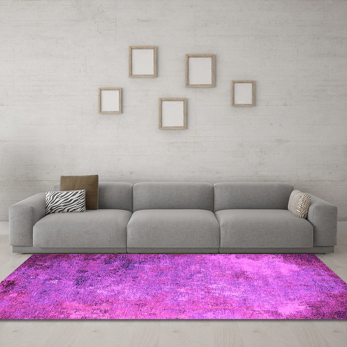Machine Washable Oriental Pink Industrial Rug in a Living Room, wshurb2800pnk