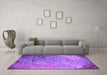 Machine Washable Oriental Purple Industrial Area Rugs in a Living Room, wshurb2800pur