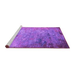 Sideview of Machine Washable Oriental Purple Industrial Area Rugs, wshurb2800pur