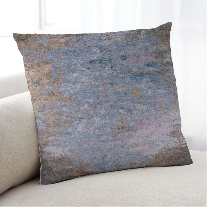 Lifestyle Image of Mid-Century Modern Urban Square Dark Gray Throw Pillow, 18 inch by 18 inch, pwurb2800