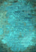 Machine Washable Oriental Turquoise Industrial Area Rugs, wshurb2800turq