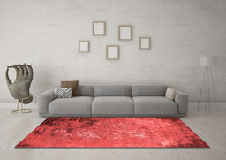 Industrial Red Washable Rugs