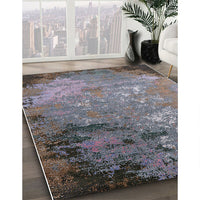 Mid-Century Modern Purple Oriental Rug, urb2801