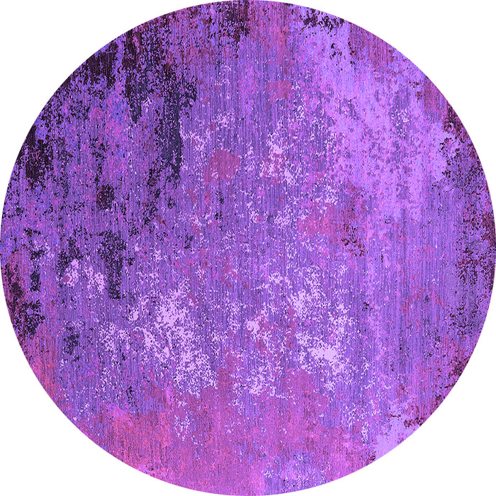 Round Oriental Purple Industrial Rug, urb2801pur