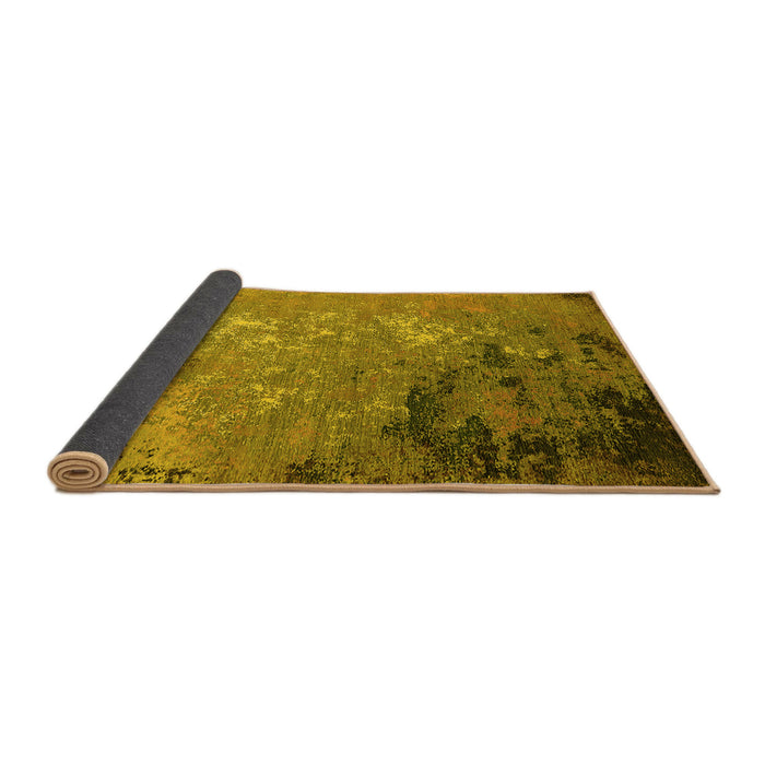 Sideview of Oriental Yellow Industrial Rug, urb2801yw