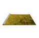 Sideview of Machine Washable Oriental Yellow Industrial Rug, wshurb2801yw