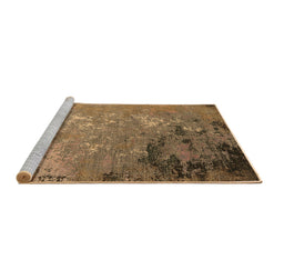 Sideview of Machine Washable Oriental Brown Industrial Rug, wshurb2801brn