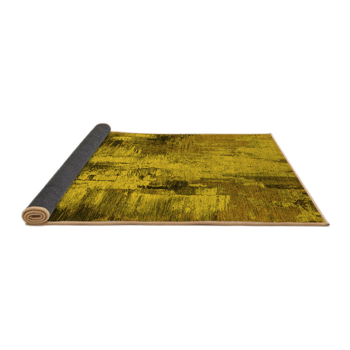Sideview of Oriental Yellow Industrial Rug, urb2802yw