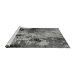 Sideview of Machine Washable Oriental Gray Industrial Rug, wshurb2802gry