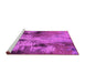 Sideview of Machine Washable Oriental Pink Industrial Rug, wshurb2802pnk