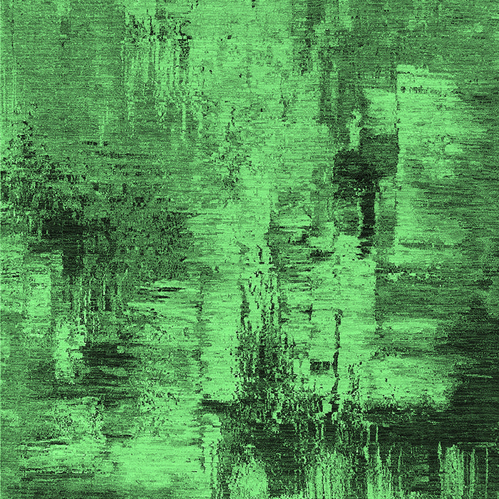 Machine Washable Oriental Emerald Green Industrial Area Rugs, wshurb2802emgrn