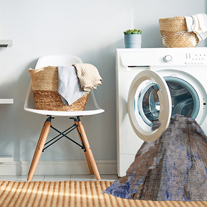 Machine Washable Industrial Modern Purple Rug in a Washing Machine, wshurb2802