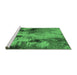 Sideview of Machine Washable Oriental Emerald Green Industrial Area Rugs, wshurb2802emgrn