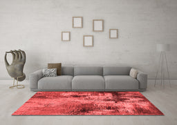 Industrial Red Washable Rugs