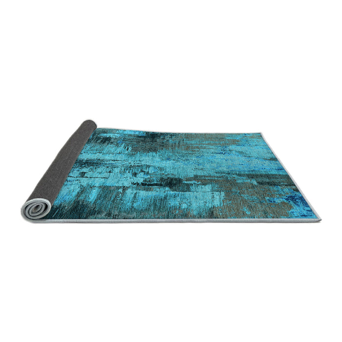 Sideview of Oriental Light Blue Industrial Rug, urb2802lblu