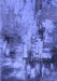 Machine Washable Oriental Blue Industrial Rug, wshurb2802blu