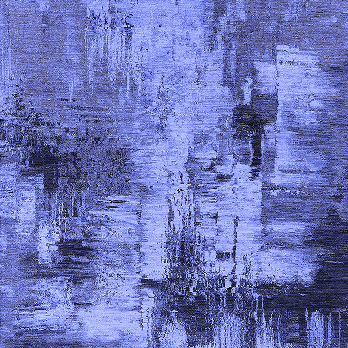 Machine Washable Oriental Blue Industrial Rug, wshurb2802blu