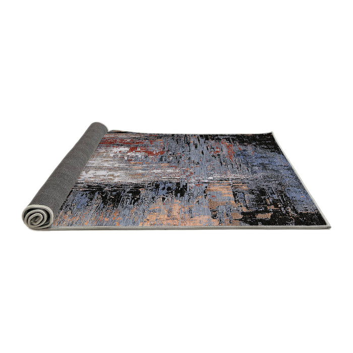 Sideview of Mid-Century Modern Black Oriental Rug, urb2803