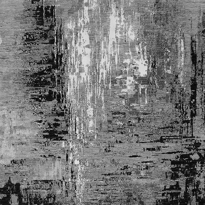 Machine Washable Oriental Gray Industrial Rug, wshurb2803gry