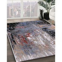 Mid-Century Modern Black Oriental Rug, urb2803