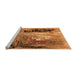 Sideview of Machine Washable Oriental Orange Industrial Area Rugs, wshurb2803org