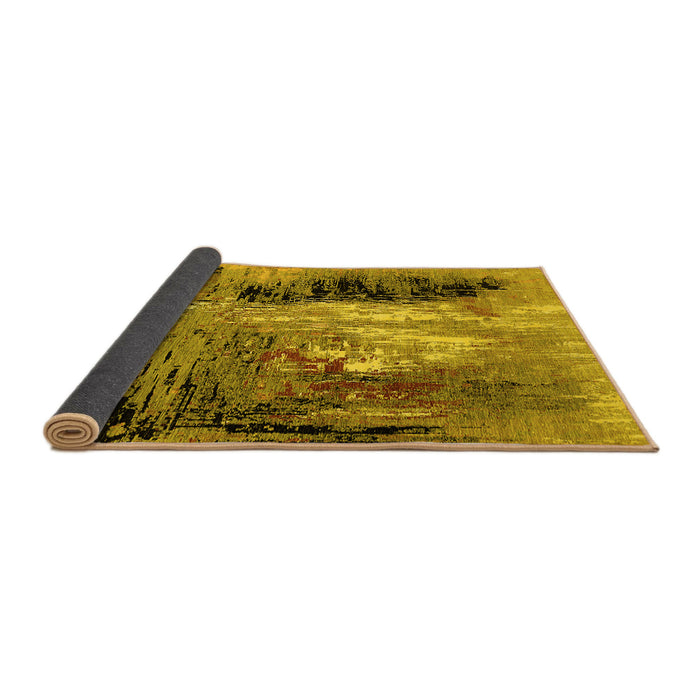 Sideview of Oriental Yellow Industrial Rug, urb2803yw