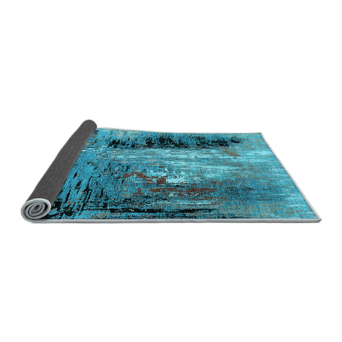 Sideview of Oriental Light Blue Industrial Rug, urb2803lblu