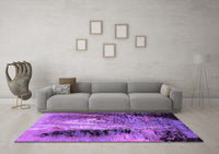 Machine Washable Oriental Purple Industrial Rug, wshurb2803pur