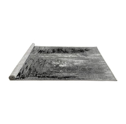 Sideview of Machine Washable Oriental Gray Industrial Rug, wshurb2803gry