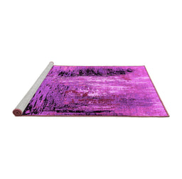 Sideview of Machine Washable Oriental Pink Industrial Rug, wshurb2803pnk