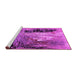 Sideview of Machine Washable Oriental Pink Industrial Rug, wshurb2803pnk
