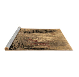 Sideview of Machine Washable Oriental Brown Industrial Rug, wshurb2803brn