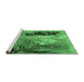 Sideview of Machine Washable Oriental Emerald Green Industrial Area Rugs, wshurb2803emgrn