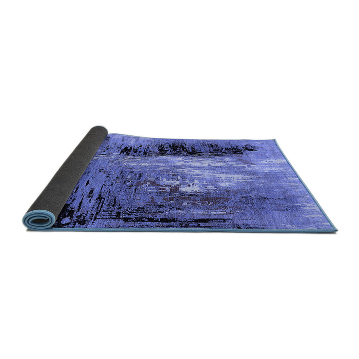 Sideview of Oriental Blue Industrial Rug, urb2803blu