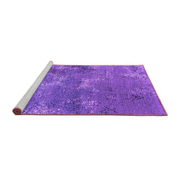 Sideview of Machine Washable Oriental Purple Industrial Area Rugs, wshurb2804pur