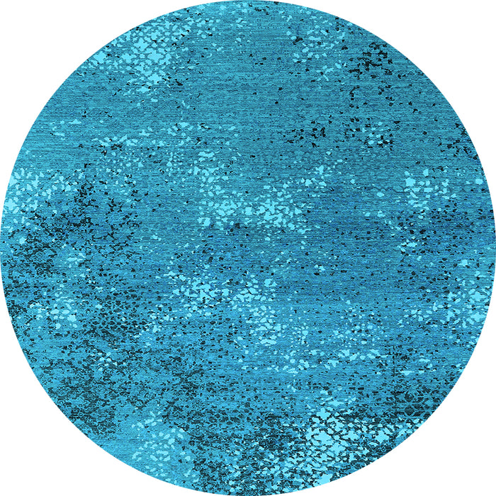 Round Oriental Light Blue Industrial Rug, urb2804lblu