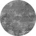 Round Oriental Gray Industrial Rug, urb2804gry