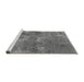 Sideview of Machine Washable Oriental Gray Industrial Rug, wshurb2804gry