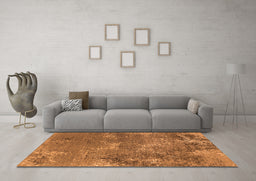 Machine Washable Oriental Orange Industrial Area Rugs in a Living Room, wshurb2804org