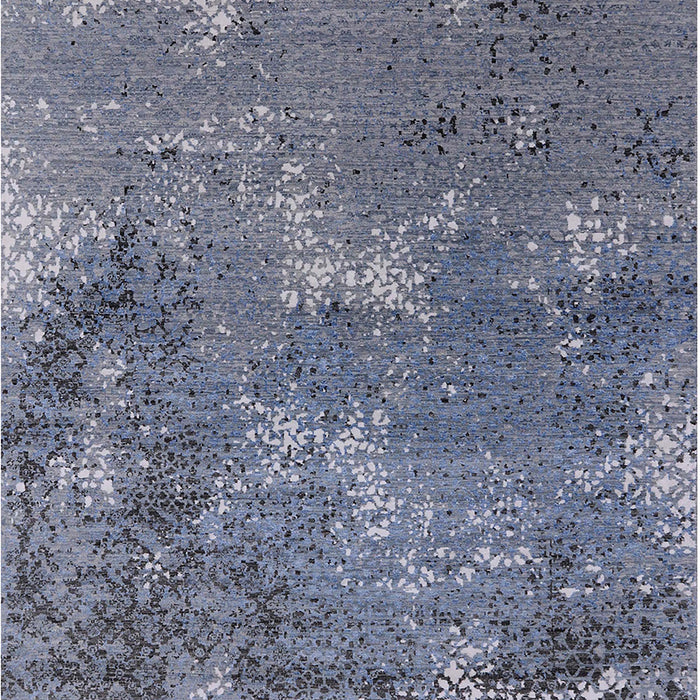 Mid-Century Modern Purple Navy Blue Oriental Rug, urb2804