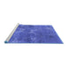 Sideview of Machine Washable Oriental Blue Industrial Rug, wshurb2804blu