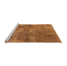 Sideview of Machine Washable Oriental Orange Industrial Area Rugs, wshurb2804org
